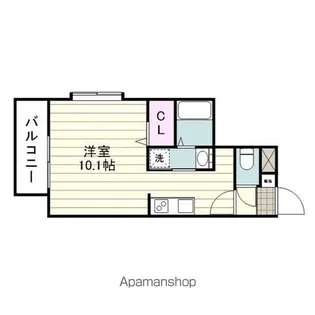 PLAISIR【401号室】の間取り