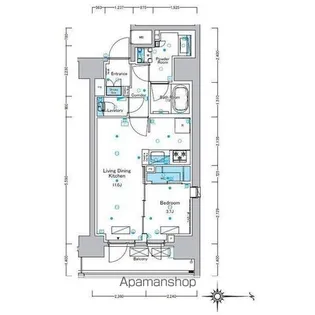 ルフォンプログレ浅草入谷【6階】の間取り