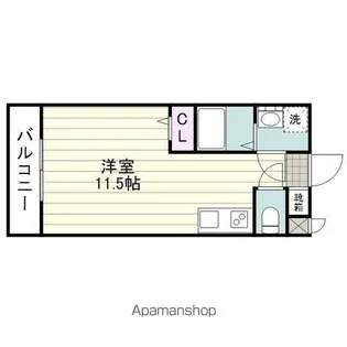 CLOVER西田【202号室】の間取り