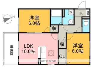 ソレーユ布師田【1階】の間取り