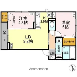 DーROOM小田原8丁目III【3階】の間取り