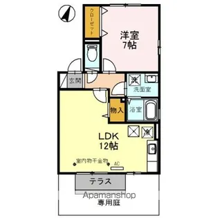 グレイスフルスクエア C【1階】の間取り