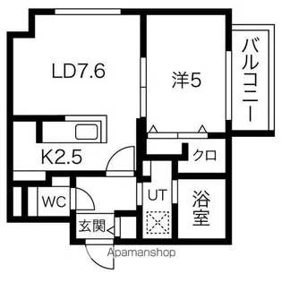 ブランシャール円山公園【3階】の間取り