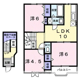 キアーロディルーナ【2階】の間取り