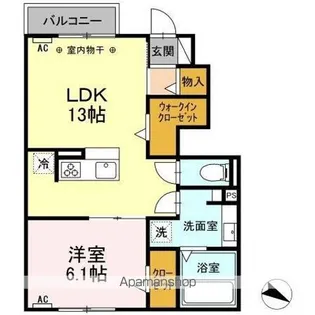 レナシード【1階】の間取り