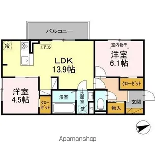 アベニュー A【2階】の間取り