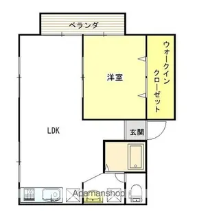 ニューウエスト’98【E号室】の間取り