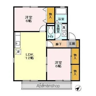 ロイヤル・スクエア B【1階】の間取り