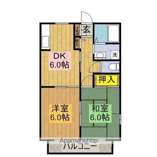 コウノハイツⅡ【2階】の間取り