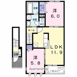 メゾン・ド・ATU A【2階】の間取り