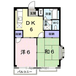 エルディム西A【2階】の間取り