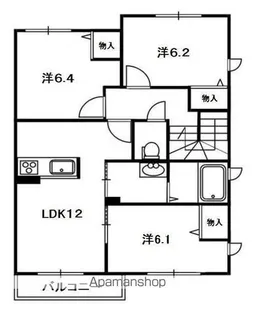 ガーデンズ城山台【2階】の間取り