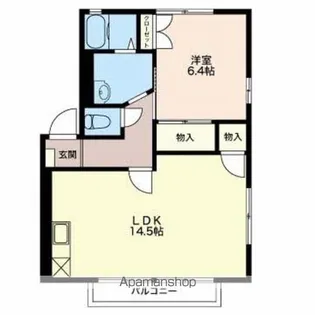 グランメール女池【1階】の間取り