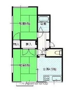 コーポなんぶA【201号室】の間取り