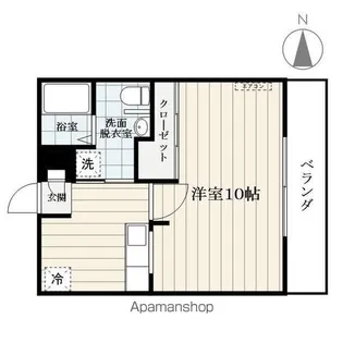 ヒルサイド馬見ケ崎【301号室】の間取り