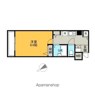 ガーラ銀座東【8階】の間取り