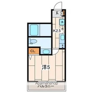 エルグランデ神大寺【303号室号室】の間取り