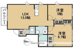 カーサフェリーチェ【1階】の間取り