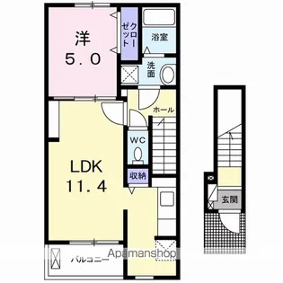 アグレアーブルA【2階】の間取り