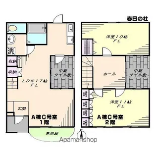 東京都文京区春日2丁目【タウンハウス】の間取り