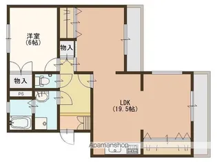 滋賀県栗東市大橋4丁目【マンション】の間取り