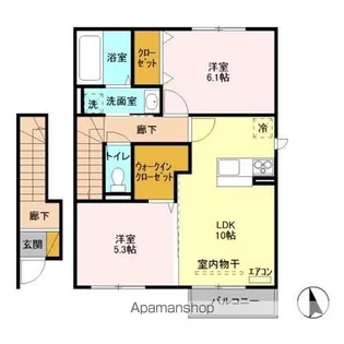 フィオーレ 壱番館【2階】の間取り