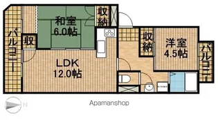 国府台レジデン【202号室】の間取り