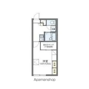 レオパレス新さっぽろⅢ【107号室】の間取り