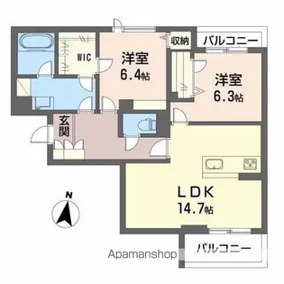 コンフォーザ【2階】の間取り