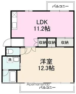 吉原マンション【3階】の間取り