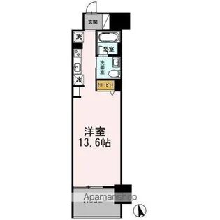 カスタリア伏見【2階】の間取り