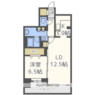 デュオヒルズ札幌MID【802号室】の間取り