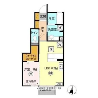 茨城県水戸市東赤塚【アパート】の間取り