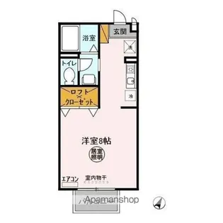 ランセ今谷C【2階】の間取り