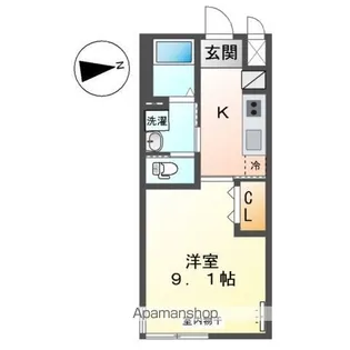 パルジェ一ツ松【111号室】の間取り