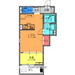 FSTYLE西取石4号館【107号室】の間取り