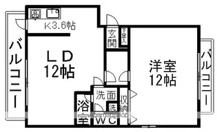 パークマンション常磐町【201号室】の間取り