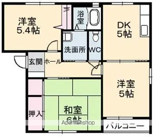 ディアスミヤコA【102号室】の間取り