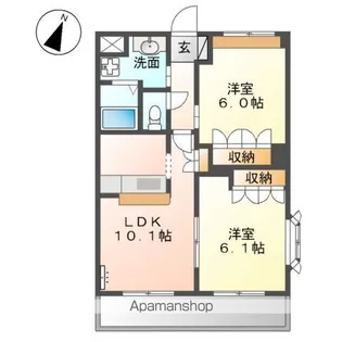 コートヴェール中島田【2階】の間取り