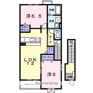 カーサ・プラシード Ⅰ【2階】の間取り