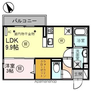 UN FLEUVE(アン フルーヴ)【3階】の間取り