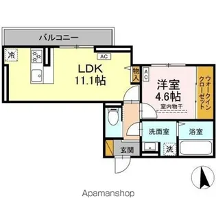 Dーセアリス黒砂【3階】の間取り