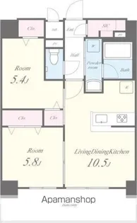 グランレーヴ東尾久【11階】の間取り