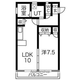 サンピュア エミール【1階】の間取り