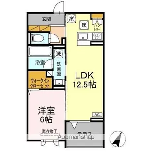 アリストベルトーヤ【1階】の間取り