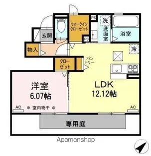 セジュールAUBE【1階】の間取り