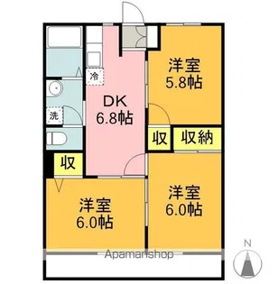 ニューシティ寿【2階】の間取り