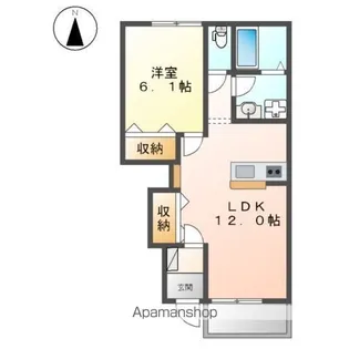 カネイコート日開野Ⅱ【1階】の間取り