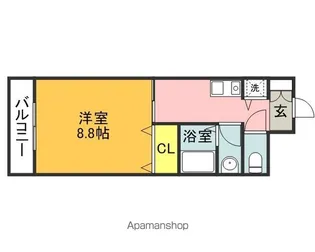 リバーサイド稚加栄【703号室】の間取り