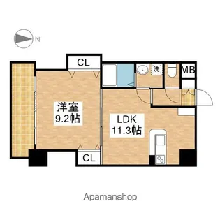 プロビデンス葵タワー【2階】の間取り